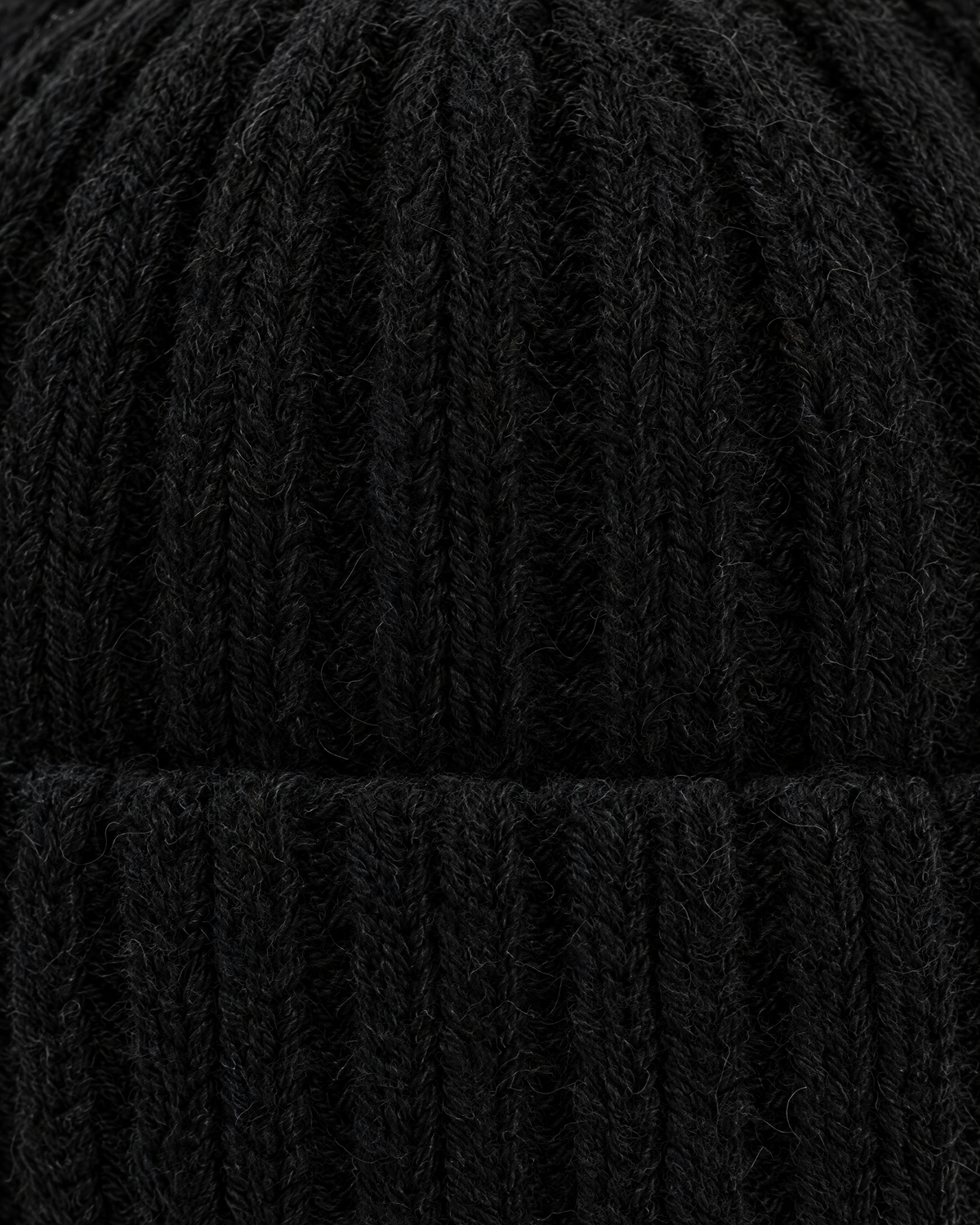 Kids Cat-Ear Wool Beanie — Kids Black — material [WB gallery 81/4]