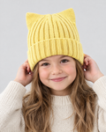 Kids Cat-Ear Wool Beanie — Kids Yellow — hero [WB gallery 82/1]