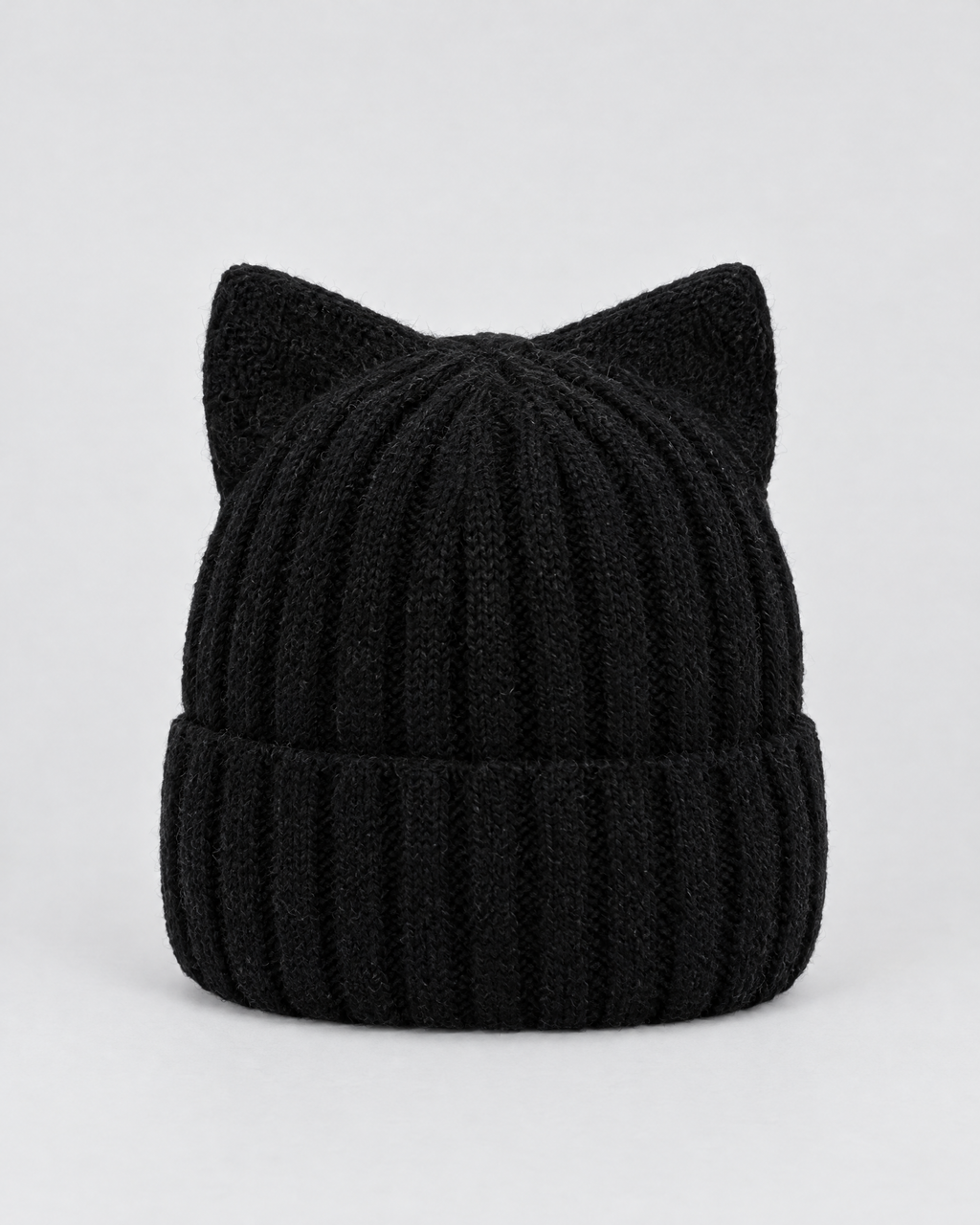 Kids Cat-Ear Wool Beanie — Kids Black — product back [WB gallery 81/3]