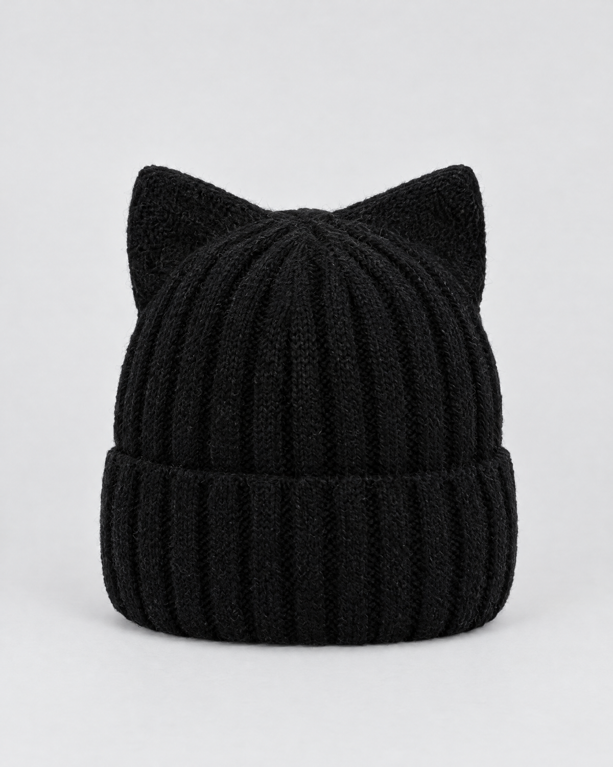 Kids Cat-Ear Wool Beanie — Kids Black — product back [WB gallery 81/3]