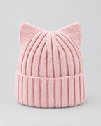 Kids Cat-Ear Wool Beanie — Kids Pink — product back [WB gallery 83/3]
