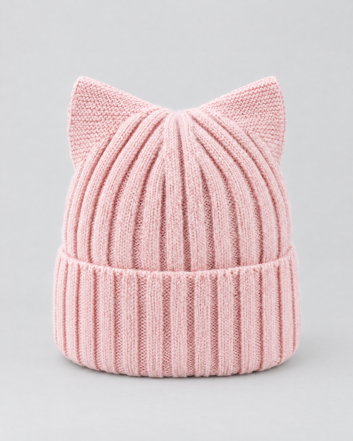 Kids Cat-Ear Wool Beanie — Kids Pink — product back [WB gallery 83/3]