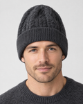 Thick-Knit Cashmere Beanie — Dark gray — hero [WB gallery 94/1]