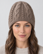 Thick-Knit Cashmere Beanie — Purple velvet color — hero [WB gallery 97/1]