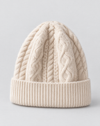 Thick-Knit Cashmere Beanie — Blue velvet color — product front [WB gallery 93/2]