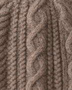 Thick-Knit Cashmere Beanie — Purple velvet color — material [WB gallery 97/4]