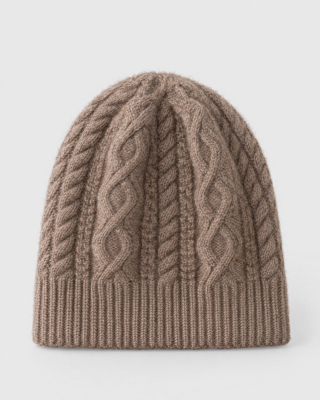 Thick-Knit Cashmere Beanie — Purple velvet color — product back [WB gallery 97/3]
