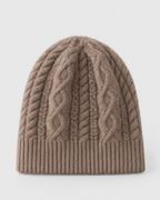 Thick-Knit Cashmere Beanie — Purple velvet color — product back [WB gallery 97/3]