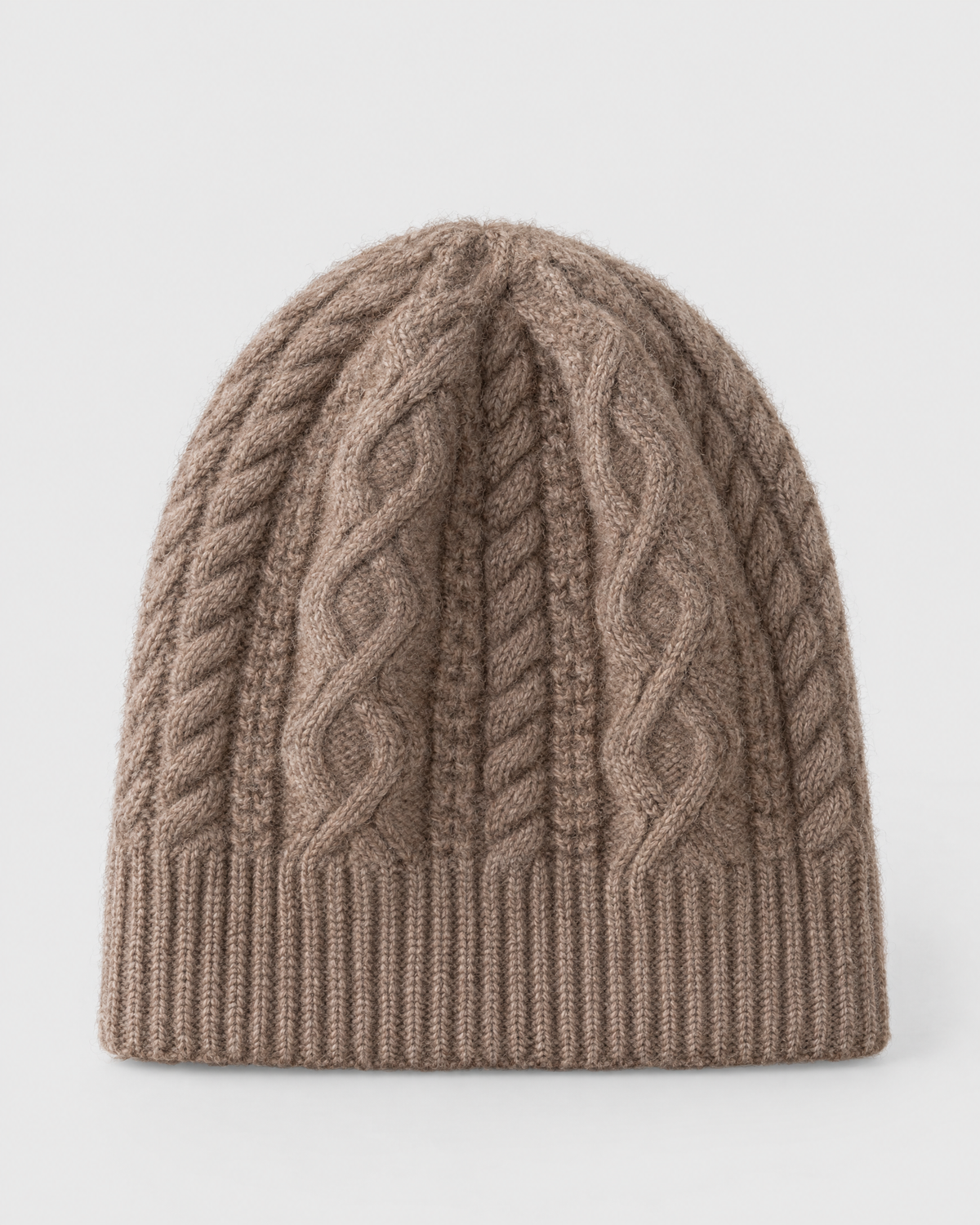 Thick-Knit Cashmere Beanie — Purple velvet color — product back [WB gallery 97/3]