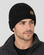 Classic Fleece-Lined Knit Beanie — Black — hero [WB gallery 101/1]