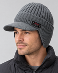 Fleece-Lined Knit Visor Hat — L2 Gray — hero [WB gallery 99/1]