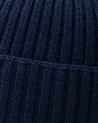 Fleece-Lined Knit Visor Hat — L2 Navy — material [WB gallery 100/4]