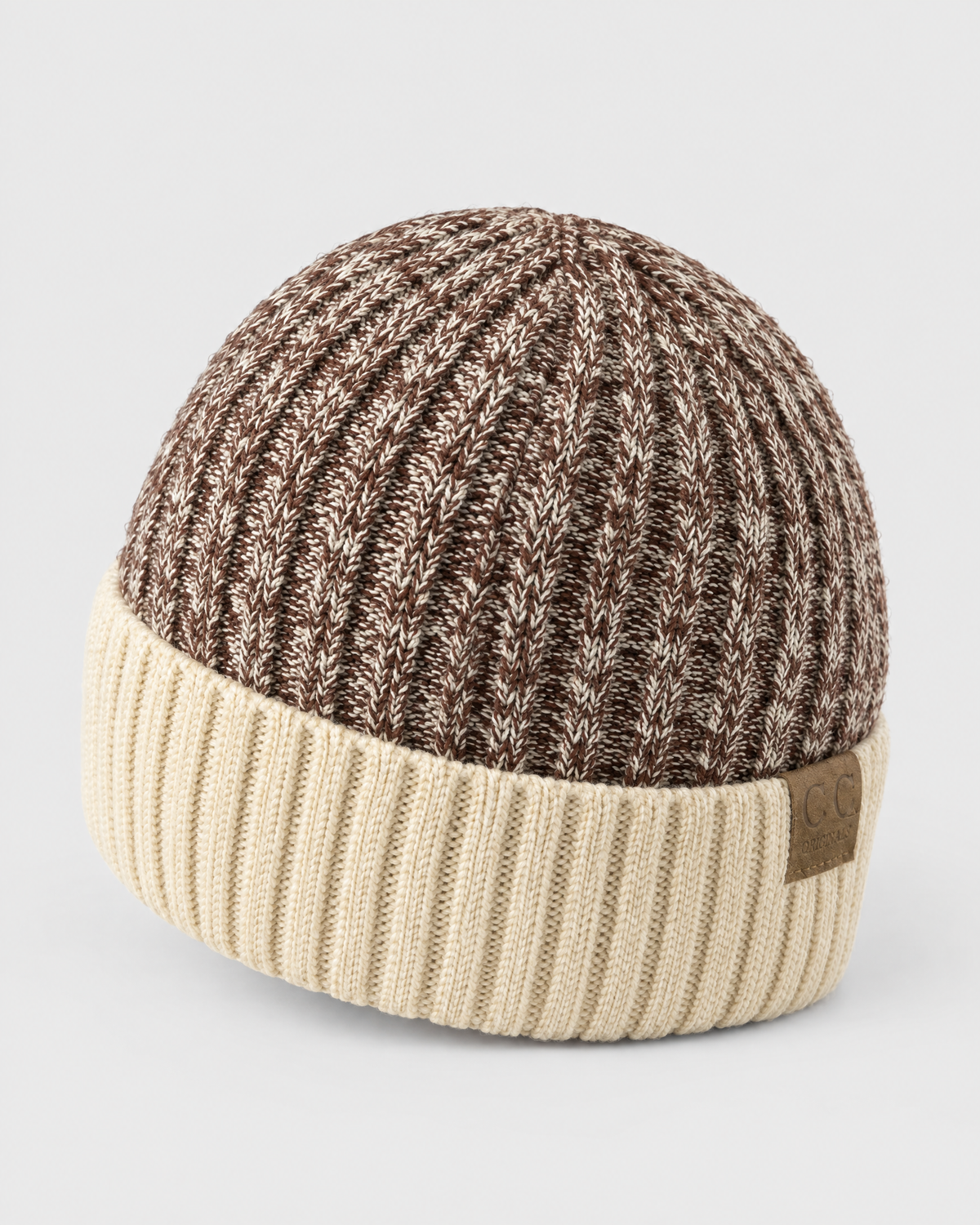 Classic Fleece-Lined Knit Beanie — Khaki — product back [WB gallery 102/3]