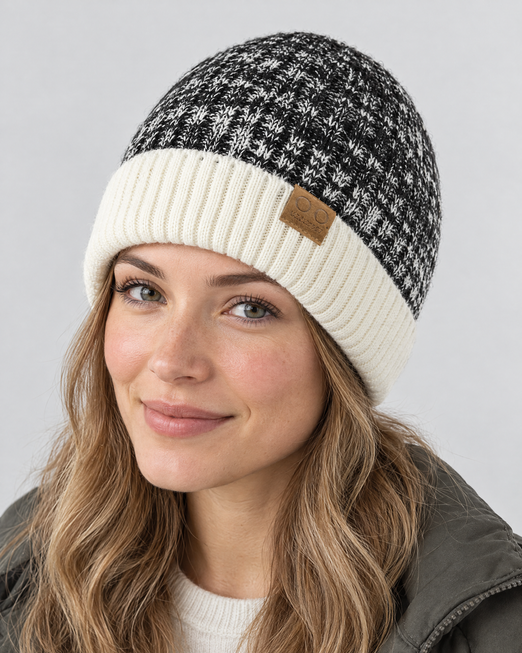 Classic Fleece-Lined Knit Beanie — Off-White — hero [WB gallery 103/1]