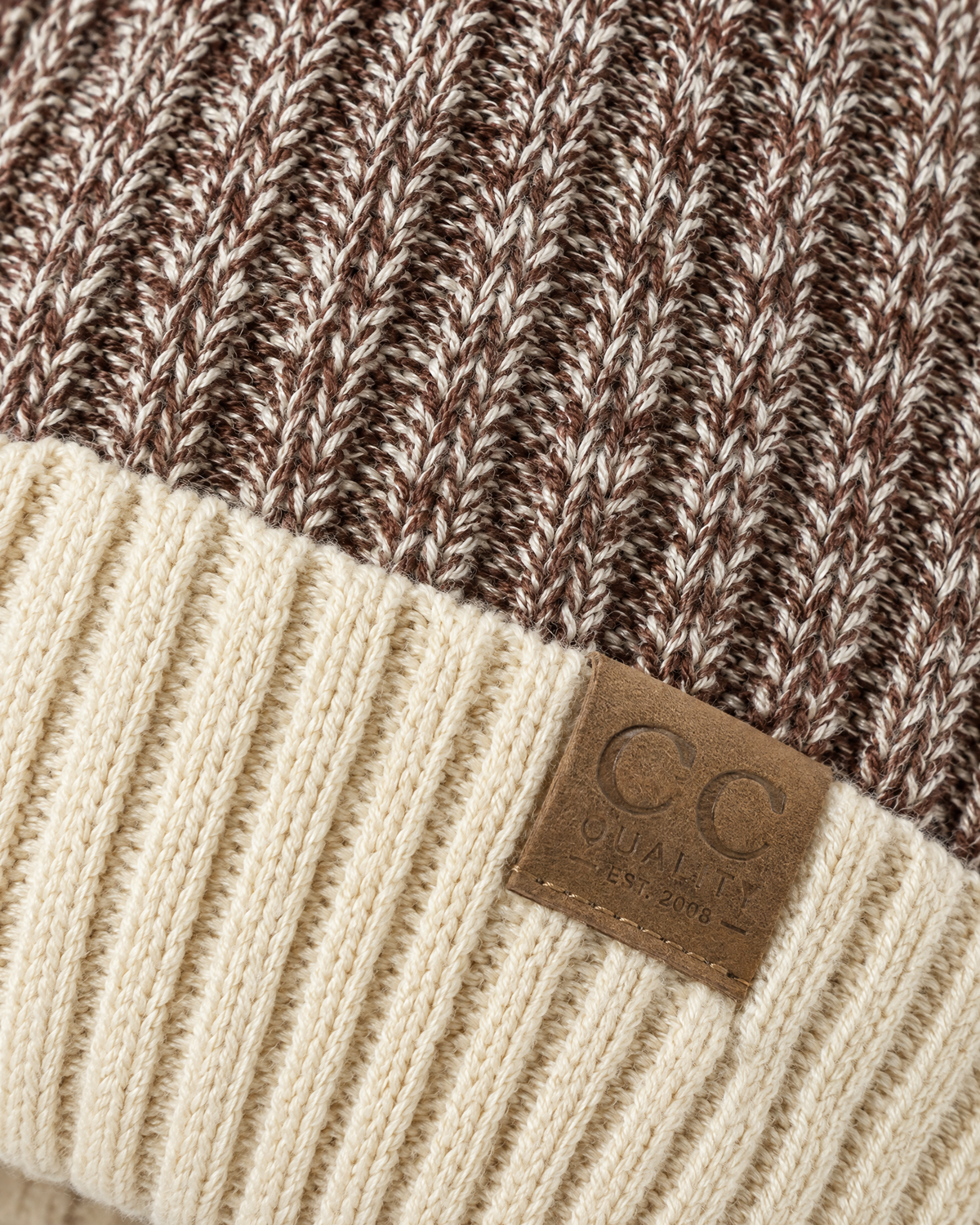 Classic Fleece-Lined Knit Beanie — Khaki — material [WB gallery 102/4]