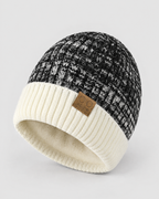 Classic Fleece-Lined Knit Beanie — Off-White — product front [WB gallery 103/2]