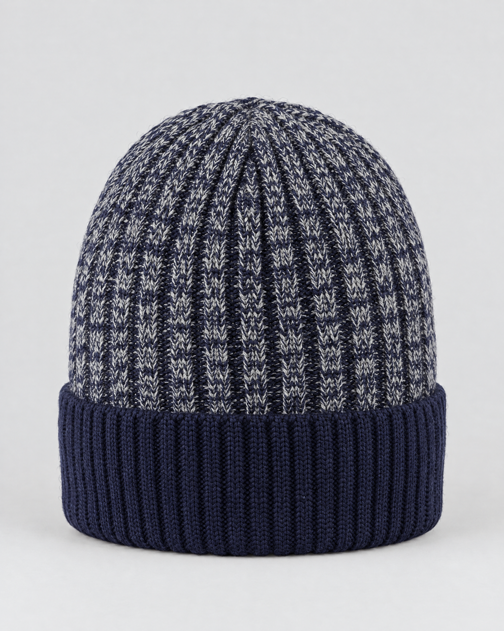 Classic Fleece-Lined Knit Beanie — Navy Blue — product back [WB gallery 104/3]