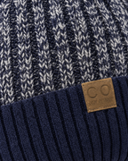 Classic Fleece-Lined Knit Beanie — Navy Blue — material [WB gallery 104/4]