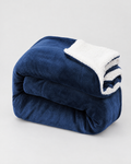 Double-Layer Sherpa Throw Blanket — Navy blue — hero [WB gallery 108/1]