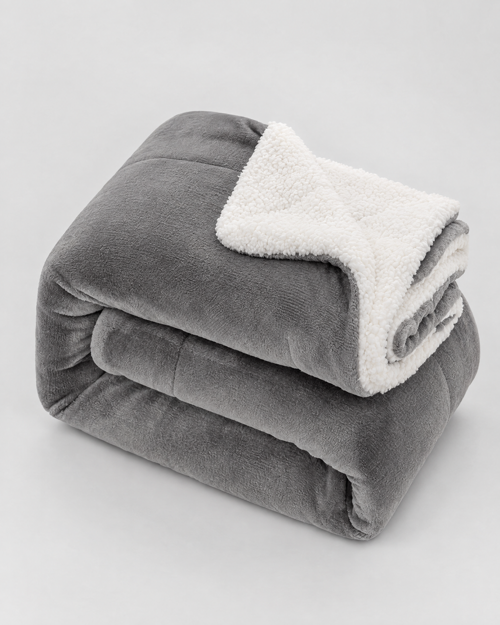 Double-Layer Sherpa Throw Blanket — Grey — hero [WB gallery 109/1]