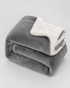 Double-Layer Sherpa Throw Blanket — Grey — hero [WB gallery 109/1]