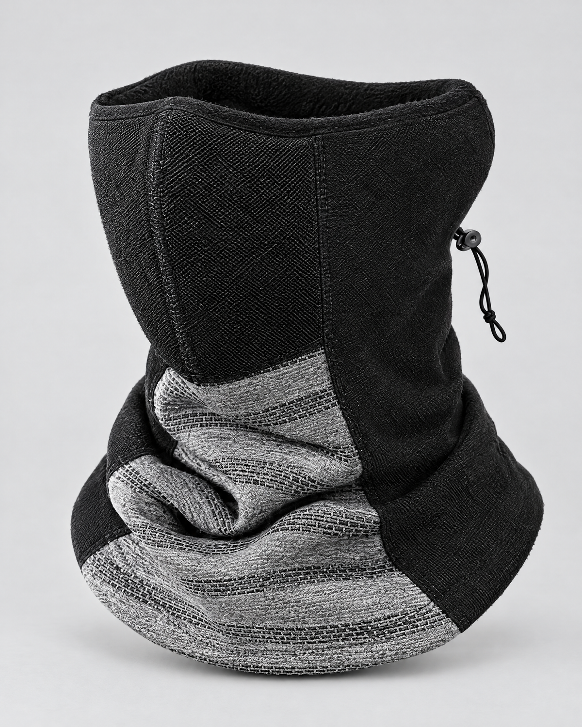 Fleece-Lined Outdoor Neck Gaiter — DTJ09 Black Light Gray — product back [WB gallery 110/3]