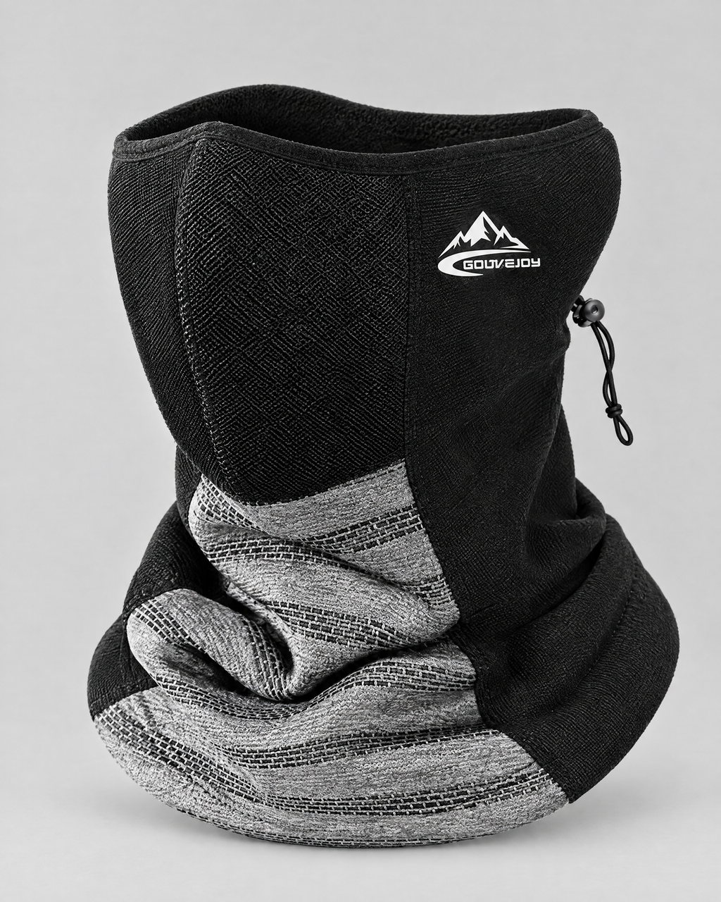 Fleece-Lined Outdoor Neck Gaiter — DTJ09 Black Light Gray — product front [WB gallery 110/2]