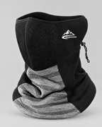Fleece-Lined Outdoor Neck Gaiter — DTJ09 Black Light Gray — product front [WB gallery 110/2]