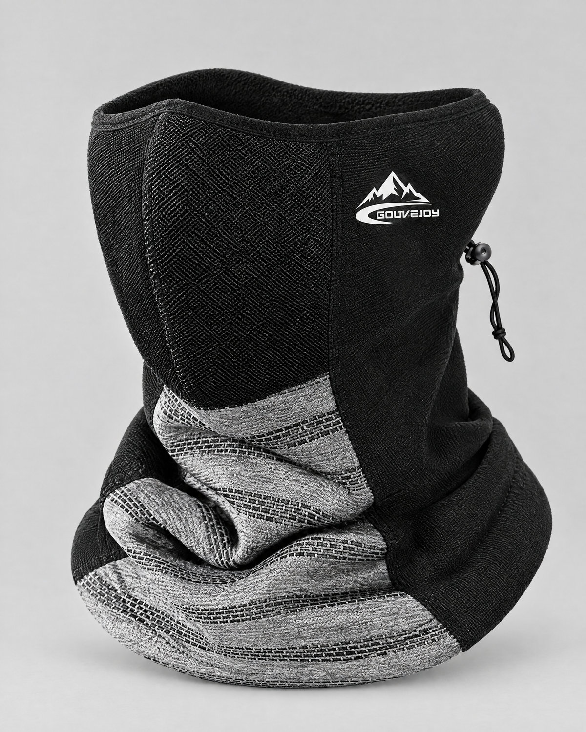 Fleece-Lined Outdoor Neck Gaiter — DTJ09 Black Light Gray — product front [WB gallery 110/2]
