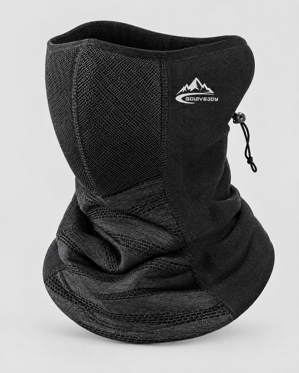 Fleece-Lined Outdoor Neck Gaiter — DTJ09 Black Dark Gray — product front [WB gallery 111/2]