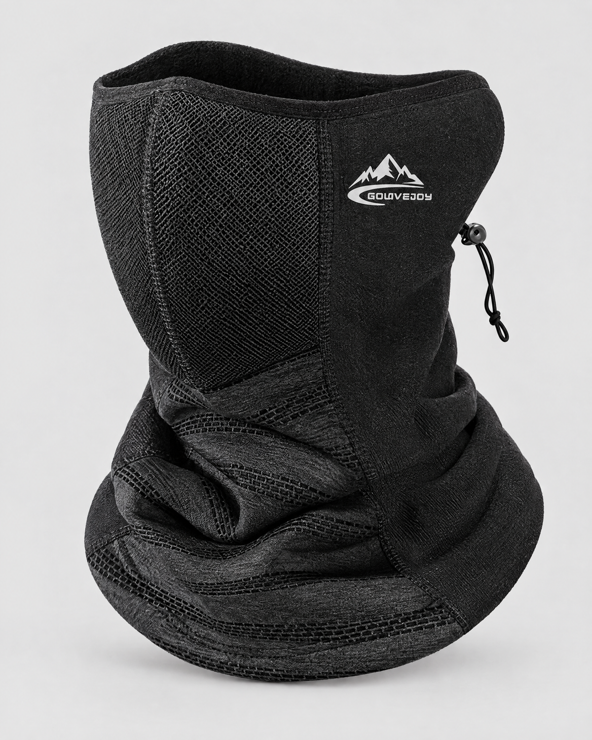 Fleece-Lined Outdoor Neck Gaiter — DTJ09 Black Dark Gray — product front [WB gallery 111/2]