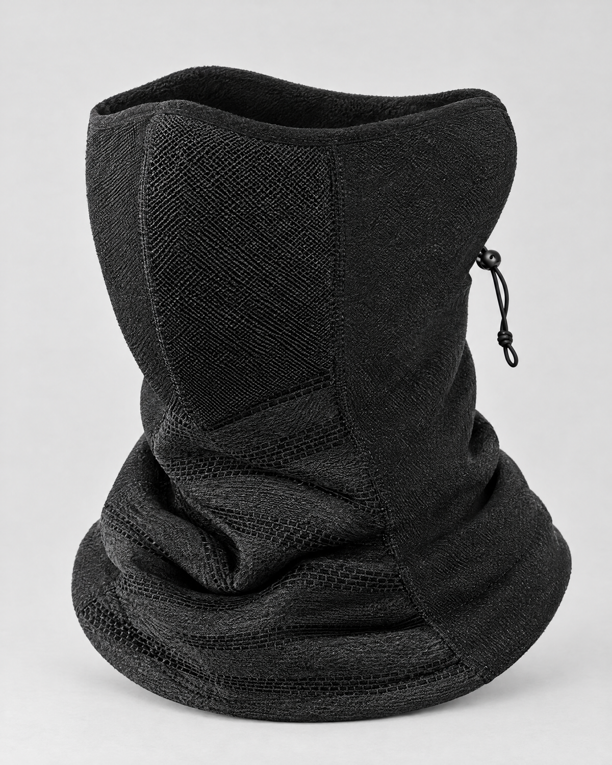 Fleece-Lined Outdoor Neck Gaiter — DTJ09 Black Dark Gray — product back [WB gallery 111/3]