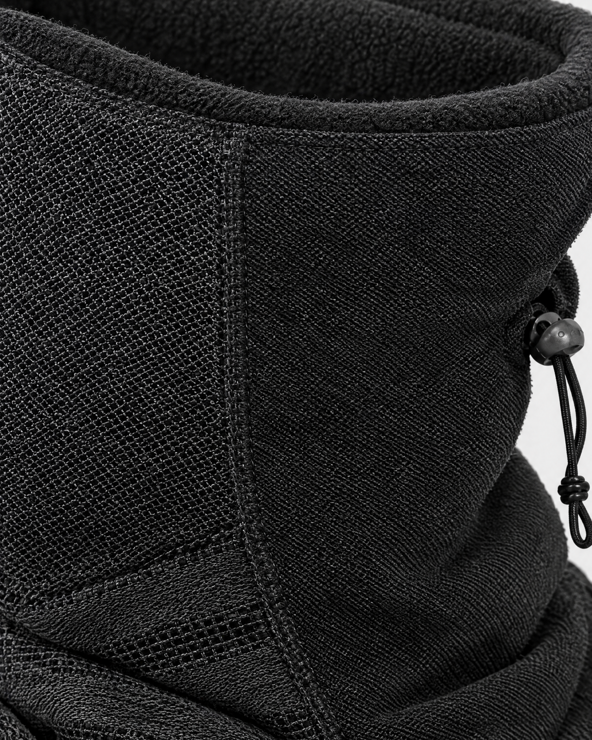 Fleece-Lined Outdoor Neck Gaiter — DTJ09 Black Dark Gray — material [WB gallery 111/4]