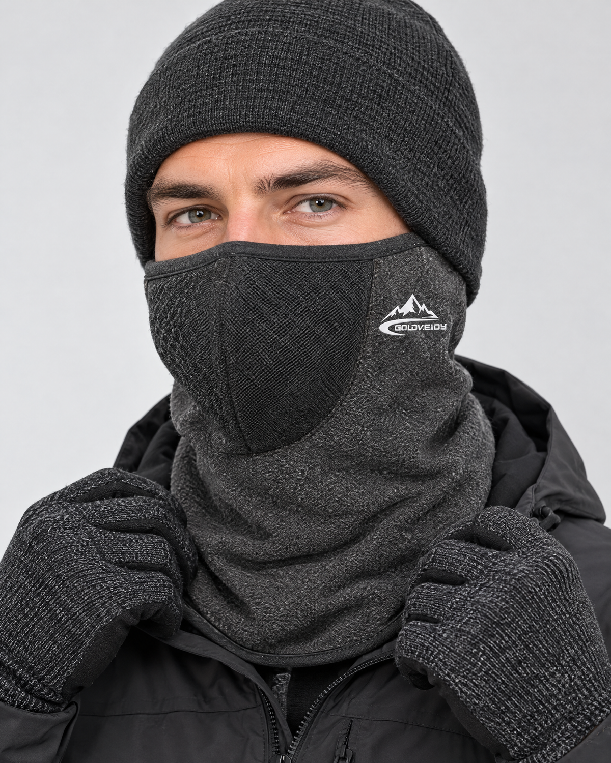 Fleece-Lined Outdoor Neck Gaiter — DTJ24 Phantom Gray — hero [WB gallery 113/1]