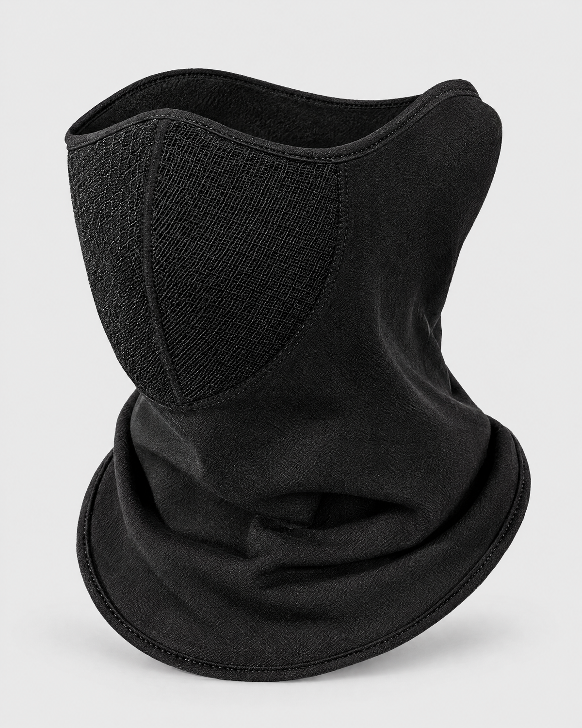 Fleece-Lined Outdoor Neck Gaiter — DTJ24 Obsidian Black — product back [WB gallery 112/3]
