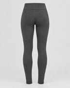 Women's High-Waist Fleece-Lined Leggings — Letter leather label dark gray lambswool — product back [WB gallery 115/7]