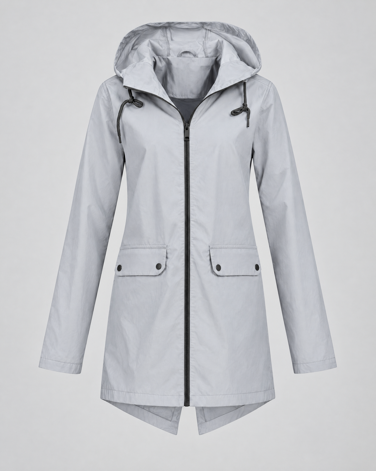 Women's Lightweight Hooded Jacket — Gray — product front [WB gallery 117/6]