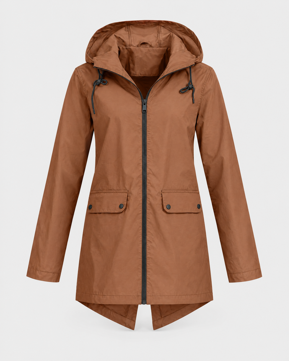 Women's Lightweight Hooded Jacket — Brown — product front [WB gallery 118/6]