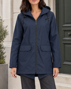 Women's Lightweight Hooded Jacket — Navy blue — hero [WB gallery 119/1]