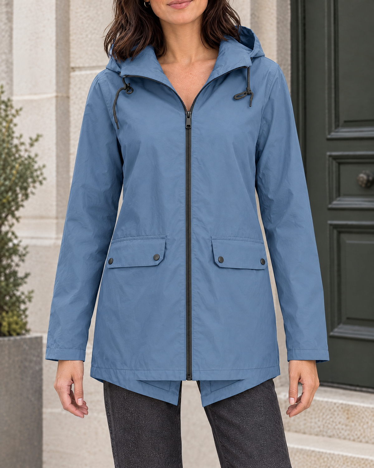 Women's Lightweight Hooded Jacket — Blue — hero [WB gallery 120/1]