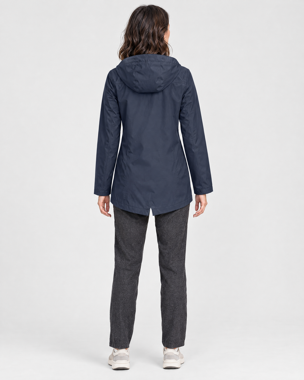 Women's Lightweight Hooded Jacket — Navy blue — full back [WB gallery 119/3]