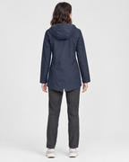 Women's Lightweight Hooded Jacket — Navy blue — full back [WB gallery 119/3]