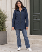 Women's Lightweight Hooded Jacket — Navy blue — full front [WB gallery 119/2]