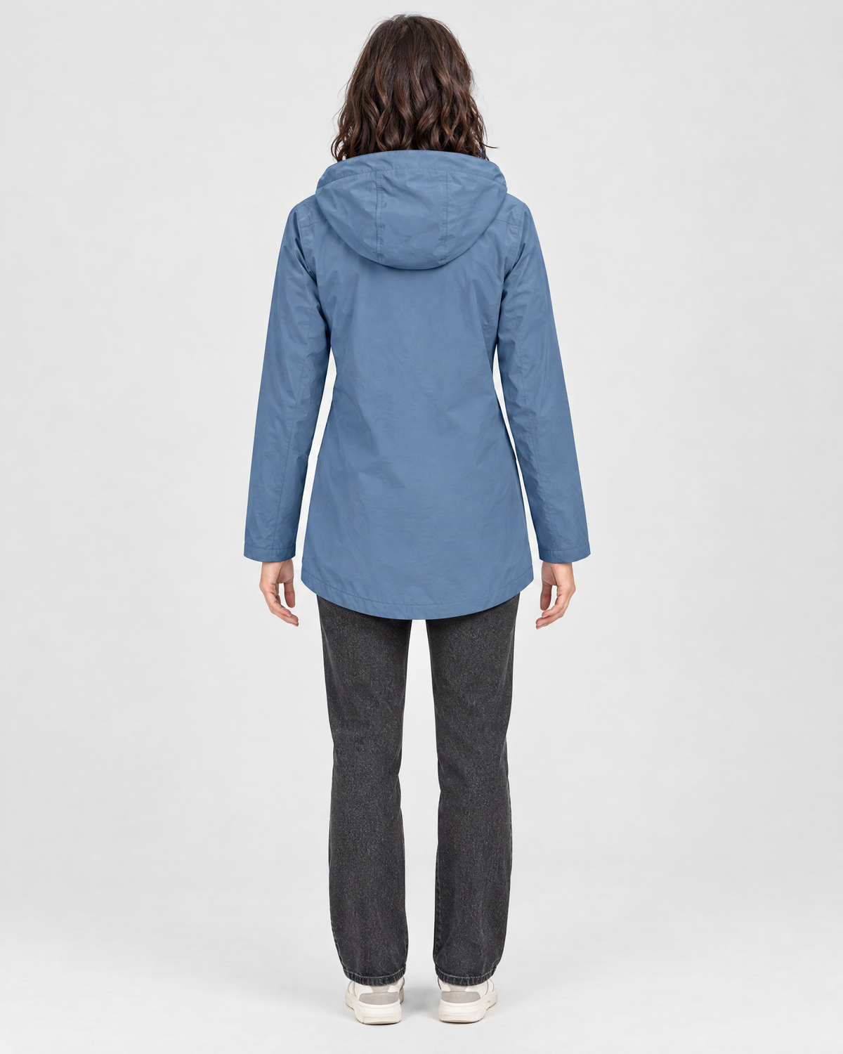 Women's Lightweight Hooded Jacket — Blue — full back [WB gallery 120/3]