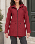 Women's Lightweight Hooded Jacket — Wine red — hero [WB gallery 122/1]
