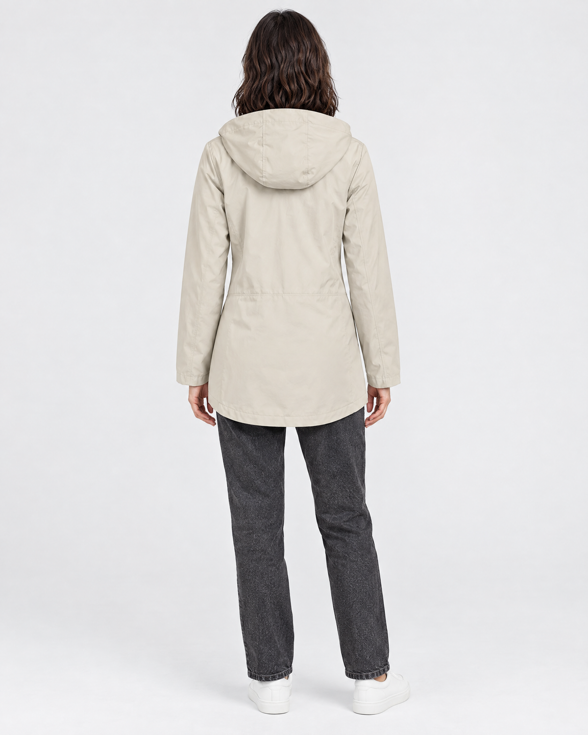 Women's Lightweight Hooded Jacket — Apricot — full back [WB gallery 121/3]