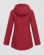 Women's Lightweight Hooded Jacket — Wine red — product back [WB gallery 122/7]