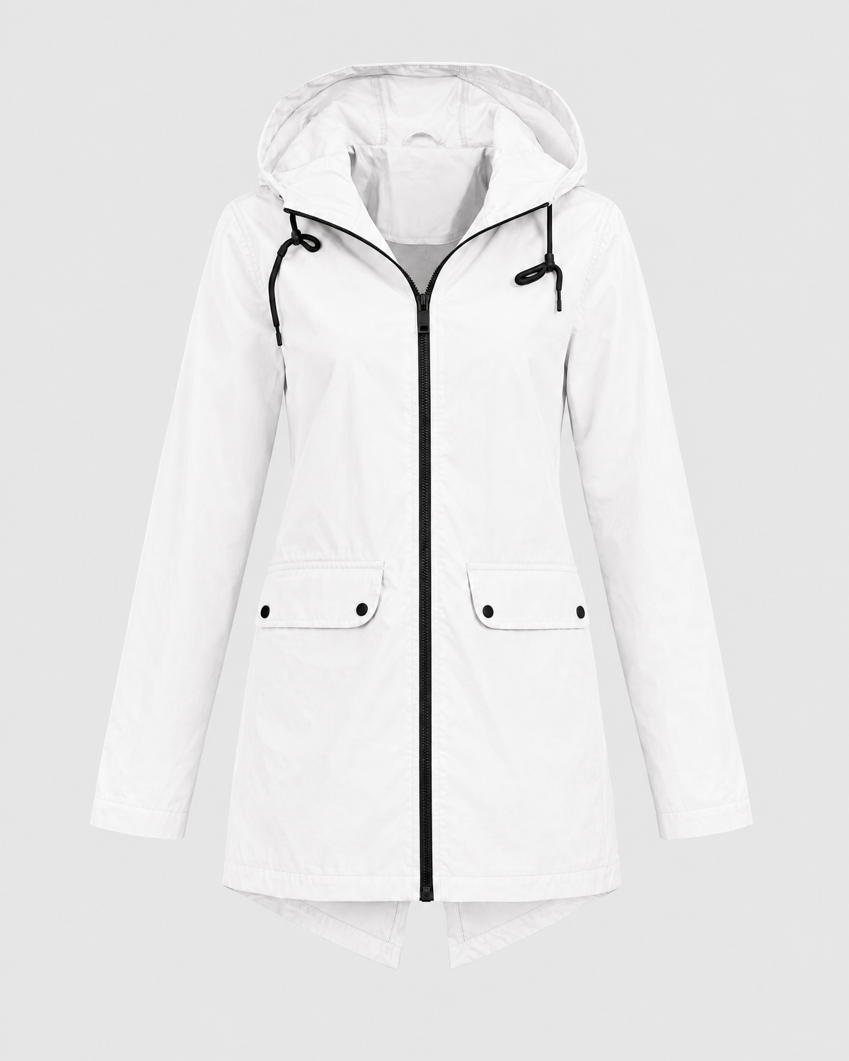 Women's Lightweight Hooded Jacket — White — product front [WB gallery 123/6]