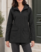 Women's Lightweight Hooded Jacket — Black — hero [WB gallery 124/1]