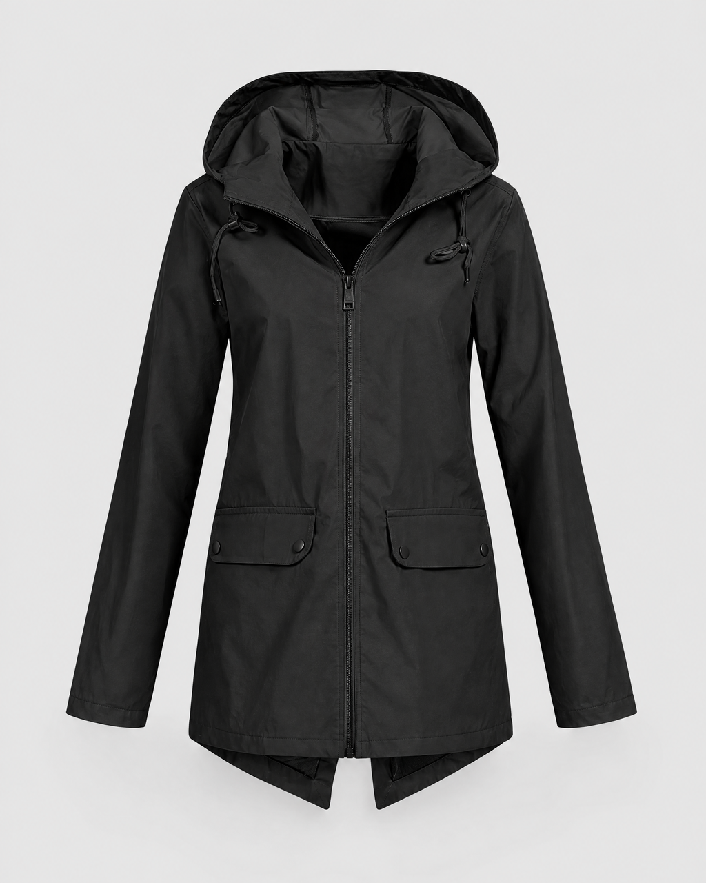 Women's Lightweight Hooded Jacket — Black — product front [WB gallery 124/6]